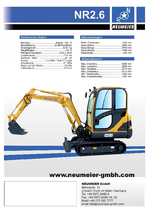 Miniescavatori Neumeier NR 2.6