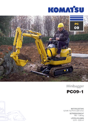 Miniescavatori Komatsu PC09-1 STD