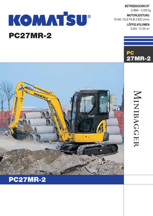 Miniescavatori Komatsu PC27MR-2