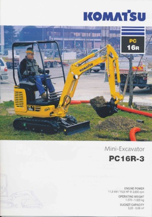 Miniescavatori Komatsu PC16R-3