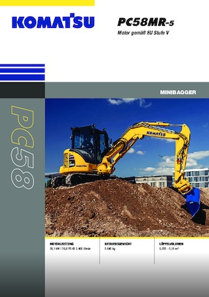 Miniescavatori Komatsu PC58MR-5E0