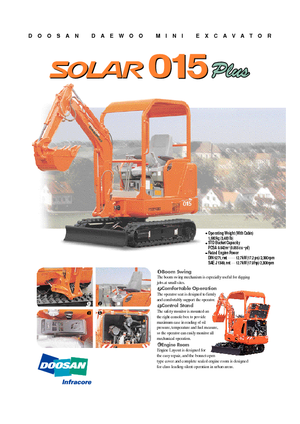Miniescavatori Doosan Solar 015 Plus