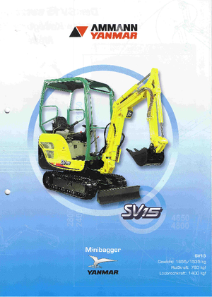 Miniescavatori Yanmar SV 15