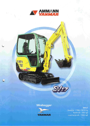 Miniescavatori Yanmar SV17