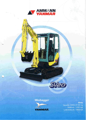 Miniescavatori Yanmar SV 20