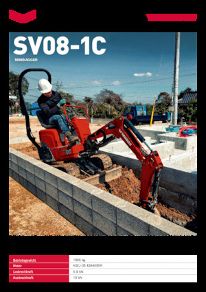 Miniescavatori Yanmar SV08-1C