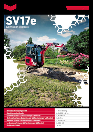 Escavatori cingolati elettrici Yanmar SV17e