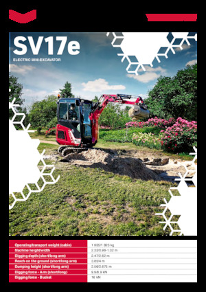 Escavatori cingolati elettrici Yanmar SV17e