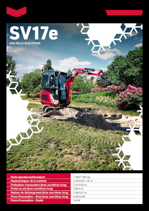 Escavatori cingolati elettrici Yanmar SV17e
