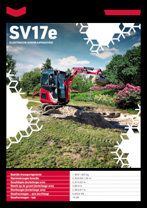 Escavatori cingolati elettrici Yanmar SV17e