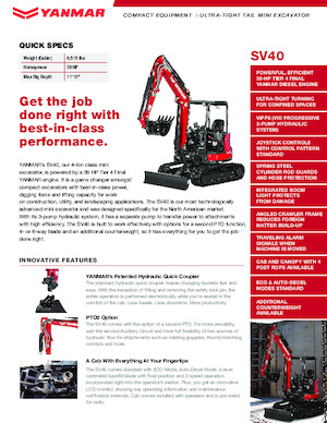 Miniescavatori Yanmar SV40