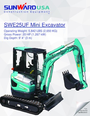 Miniescavatori Sunward SWE25UF 