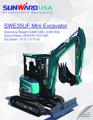 Miniescavatori Sunward SWE35UF 
