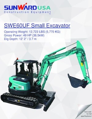 Miniescavatori Sunward SWE60UF 