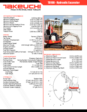 Miniescavatori Takeuchi TB 108