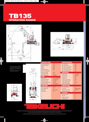 Miniescavatori Takeuchi TB 135