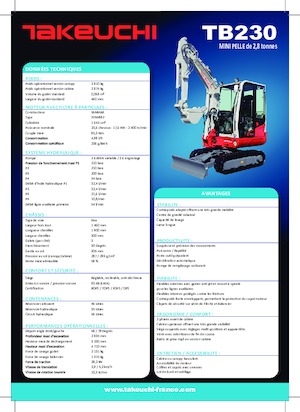Miniescavatori Takeuchi TB 230