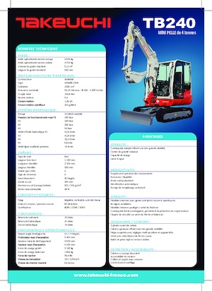 Miniescavatori Takeuchi TB 240