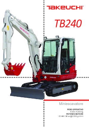 Miniescavatori Takeuchi TB 240