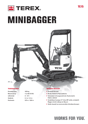 Miniescavatori Terex TC 15