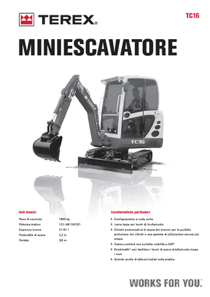 Miniescavatori Terex TC 16