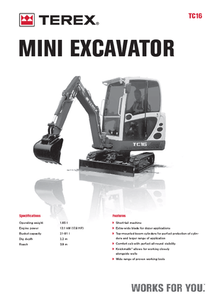 Miniescavatori Terex TC 16