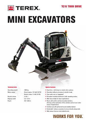 Miniescavatori Terex TC 16 Twindrive