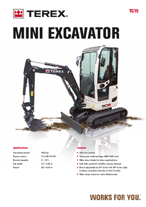 Miniescavatori Terex TC 19 Z