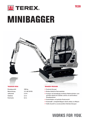 Miniescavatori Terex TC 20