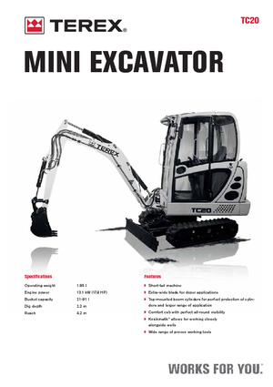 Miniescavatori Terex TC 20