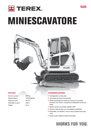 Miniescavatori Terex TC 25