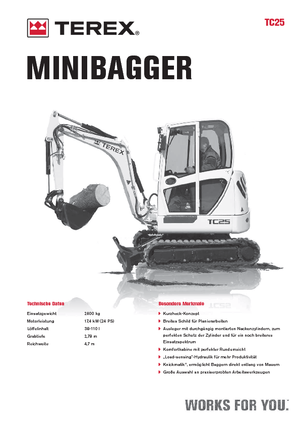 Miniescavatori Terex TC 25