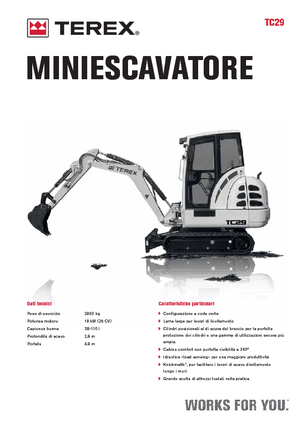 Miniescavatori Terex TC 29