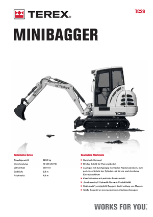 Miniescavatori Terex TC 29