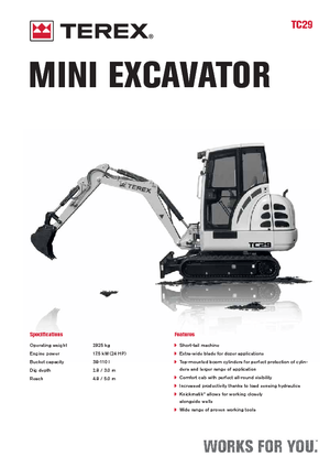 Miniescavatori Terex TC 29