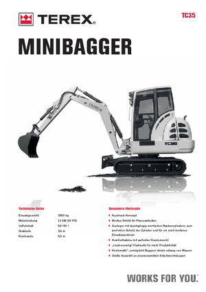 Miniescavatori Terex TC 35
