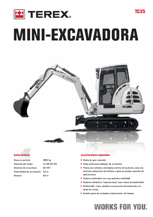 Miniescavatori Terex TC 35