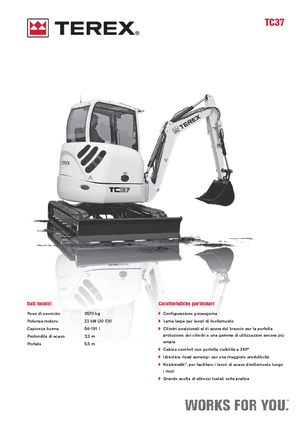 Miniescavatori Terex TC 37