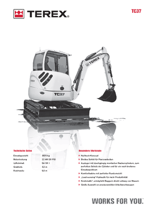 Miniescavatori Terex TC 37