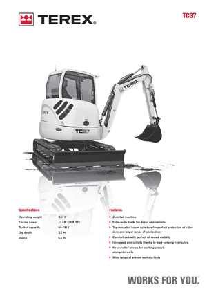 Miniescavatori Terex TC 37