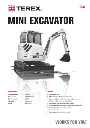 Miniescavatori Terex TC 37