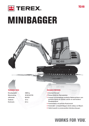 Miniescavatori Terex TC 48
