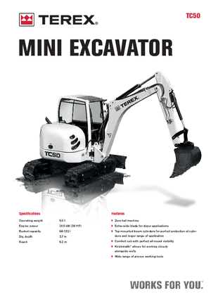 Miniescavatori Terex TC 50