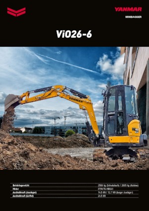 Miniescavatori Yanmar VIO 26-6 PR