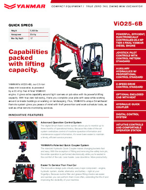 Miniescavatori Yanmar ViO25-6B