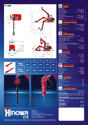 Miniescavatori Hinowa VT 4000