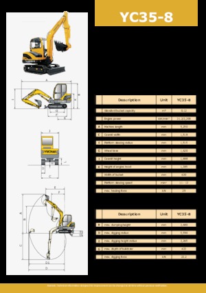 Miniescavatori Yuchai YC35-8