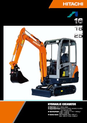 Miniescavatori Hitachi ZX 18
