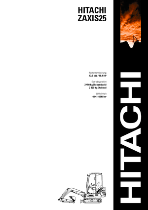 Miniescavatori Hitachi ZX 25