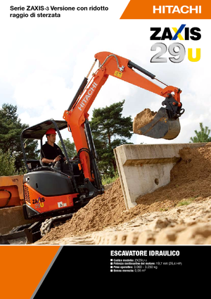 Miniescavatori Hitachi ZX 29 U 3